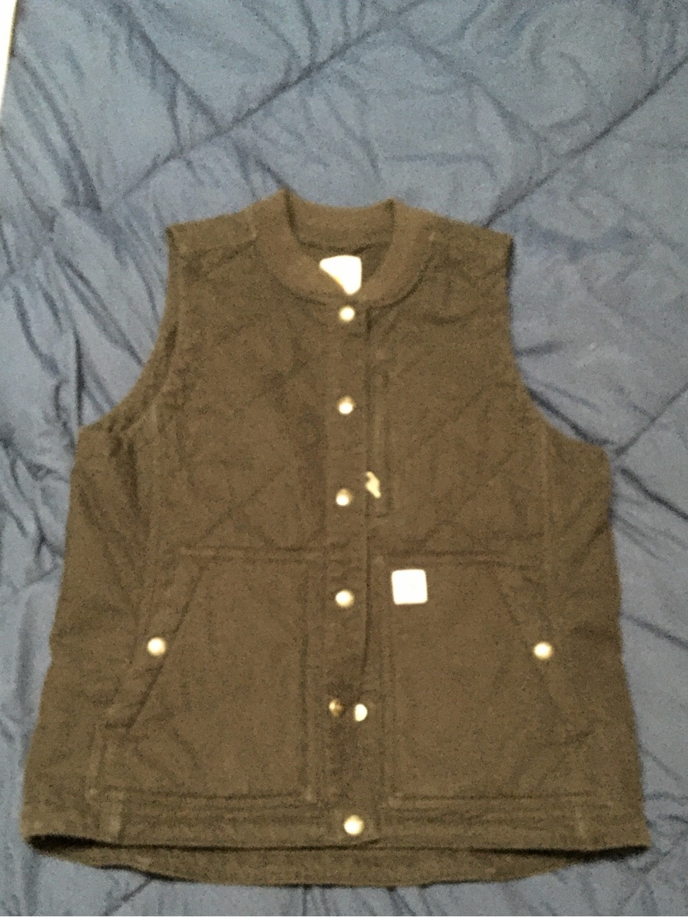 Carhartt Black Snap-Front Work Vest Medium